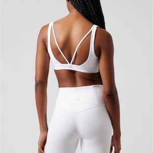 Athleta Exhale Bra White